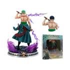 21cm Roronoa Zoro Uma Peça Anime Figura De Ação Dupla Cabeça Três Facas Habilidade De Luta Brinquedo