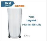 24 Copos Cylinder 300Ml - Long Drink