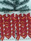 24 Lindos Laços Vermelho Com 6 Cm De Larg - P/ Árvore Natal