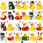 24 PCes Natal Pato de Borracha 2 polegadas Mini Ducking Toy Boys Girls Float Bath Natal Decoração Presente para Ducking Baby Showers Birthday Party Favors