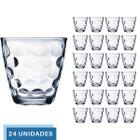 24 Peças Copos Vidro Transparente Redondo Bangkok 250ML Água - WELLMIX