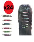 24 Presilhas Grampo De Metal E Strass Para Cabelo Colorido