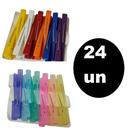 24 Presilhas p/ Cabelos Clip Bico De Pato Sortida Infantil