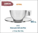 24 Xícara Café Com Pires Curto Pequeno - Astral 90Ml