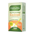 25 Caixinha de Palito para Petisco Coquetel Cocktail Bambu - Natural