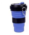 25 Copo De Silicone Retrátil Dobrável 550ml Portátil