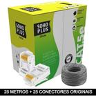 25 Metros de Cabo+25 Conector RJ45 Cat5e Furukawa Sohoplus