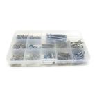 258Pcs Kit de parafuso de guitarra (9 tipos) com molas para ponte de guitarra elétrica, placa de pescoço, pickguard, pickup, switch, sintonizador - prata