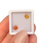 2ø Safira - Amarela e Laranja Brilhante ø5mm 1,18ct