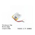 (2pcs) Bateria 3,7v 2 Fios 280mah 7mm X 20mm X 25mm