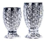 2Pcs/conjunto Crystal Clear Pineapple Shaped Glasses Wedding Drinking Tumbler Set For Water Wine