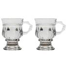 2pcs Retro Embossed Glass Cup, Coração de Garota de Alto Valor Com - Wokex