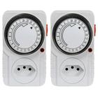 2pcs Timer Temporizador Analogico 110/220v Progamavel