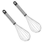 2un Batedor De Claras Ovos Bolo Massa Fouet Aço Inox 24,5Cm