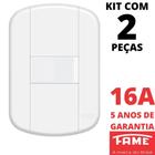 2un Interruptor Paralelo Three Way 16A Com Placa Blanc Mais FAME