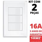 2un Interruptor Paralelo Three Way 3 Teclas 16A Com Placa Evidence FAME