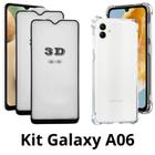 2UN Película 3D de Vidro + 1UN Capa Transparente para Samsung Galaxy A06