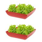 2un Saladeira Quadrada 1,4 Lt Travessa Petisqueira Vermelho