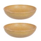 2un Saladeira redonda 2,4lt tigela bowl 25cm Marrom Claro