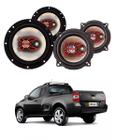 2x Alto Falantes 6" Polegadas + 2x 5" Polegadas 100W RMS Triaxial B3x60x/B3x50x Chevrolet Montana - Bravox