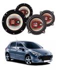 2x Alto Falantes 6" Polegadas + 2x 5" Polegadas 100W RMS Triaxial B3x60x/B3x50x Peugeot 307 - Bravox