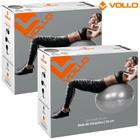 2x Bola Suíça para Pilates e Yoga Gym Ball com Bomba 55cm Vollo