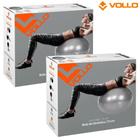 2x Bola Suíça para Pilates e Yoga Gym Ball com Bomba 75cm Vollo