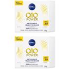 2x creme facial nivea q10 power dia antissinais + elasticidade fps30 pele normal a seca 50g dia