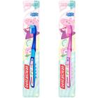 2X Escova De Dente Baby - Peppa Pig - 0-2 Anos - Rosa E ul - Dentalclean