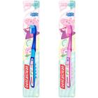 2X Escova De Dente Baby - Peppa Pig - 0-2 Anos - Rosa E ul