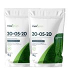 2X Fertilizante Mineral Misto NPK 20-05-20 (1Kg) MAXGREEN