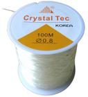 2x Fio de Silicone 0,8mm 100m Crystal Tec Transparente - (Pulseira, Colares,Artesanatos, Miçangas, Pérolas, Outros)