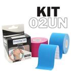 2x Kinesio Tape Bandagem Fita Adesiva Elastica Cinesiologica Funcional Fitness Muscular Rolo Adesivo - Nova Alcance