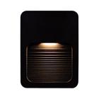 2x Luminária Balizador Fit Slim PRETO Ip65 Led 2w Para Parede Escada Muro Caixa 4x2 P/ Area Externa E Interna St1337 - Starlumen