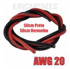 2x Mts Fio Siliconado Awg 20 Alta Descarga Vermelho / Preto - St Eletronicos