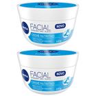 2x nivea creme nutritivo facial com karité 100g sensação não oleosa hidrata por 24hs