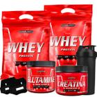 2x Nutri Whey 900g + Creatina + Glutamina Integral Medica