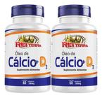 2x Óleo De Cálcio + Vitamina D3 60 Capsulas 500mg Rei Terra