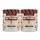 2x Pasta De Amendoim Cookies & Cream C/Whey Isolado 650g-Dr Peanut