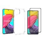 2x Peliculas de Vidro 3D + Capa Anti Shock Transparente para Samsung Galaxy M53 5G