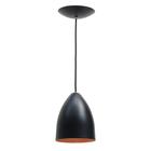 2X Pendente Soft Poptem Cone Aluminio Preto E Cobre