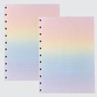 2x Refil Caderno Disco Inteligente Rainbow-120g-11 Furos