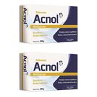 2x sabonete antiacne acnol com enxofre e ácido salicílico ideal reduzir oleosidade da pele 80g