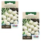 2X Sementes de Cebola Conserva Crystal White Max TOPSEED