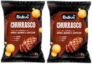 2x Snack De Arroz Sabor Churrasco 35g Sem Glúten Belive