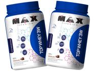 2x Top Whey Protein 3W 900g - Chocolate - Max Titanium