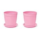 2X Vaso Aquarela com Prato Nº3,5 Rosa (1,7L) NUTRIPLAN