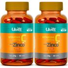 2x Vitamina C 1000mg Zinco 10mg 60 Cápsulas Uvits - 120 capsulas