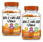 2x Vitamina C + Vitamina D3 + Zinco 60 Capsulas Flora Nativa