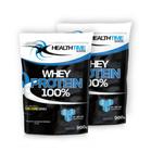 2x Whey 100% Health Time 900g (1,8kg) Isolado, Concentrado